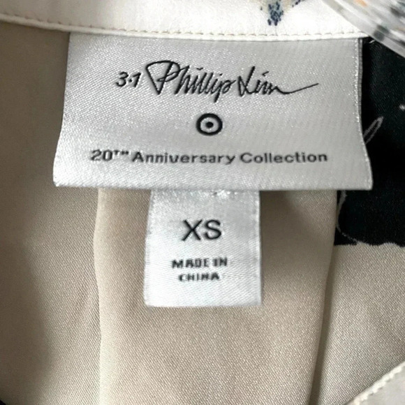 3.1 PHILLIP LIM | Floral Print Collared Button Front Sheer/Silk Blouse - Picture 7 of 7